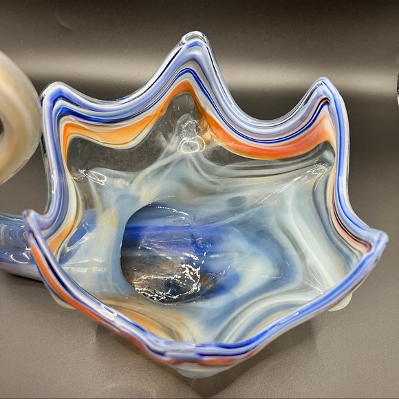 Vintage Hand-blown Art Glass Swan Bowl/Planter - Picture 11 of 11